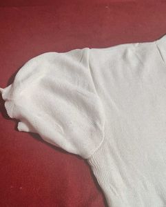 White Button-Down Cardigan