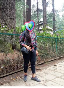 Diwali Sale 🔥Floral Top &amp; Black Jeans