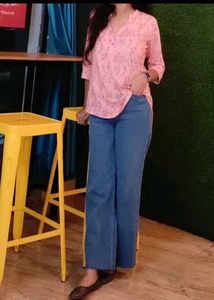 Wide Leg Denim Jeans
