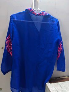 Vibrant Blue Embroidered shirt