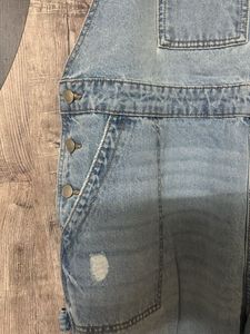 Distressed Denim Overalls