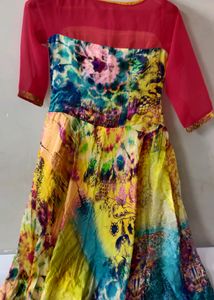 🎀FINE SATIN A LINE DRESS 💃🏵️💮🌸🌺🌸