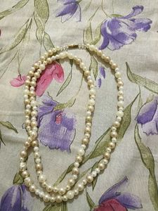 Elegant Double Strand Pearl Necklace