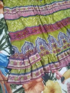 Bohemian Print Ruffled Tank Top