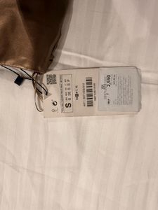 Zara Metallic Twist Front Mini Skirt