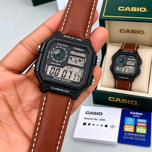 Casio Digital Watch -Leather Band