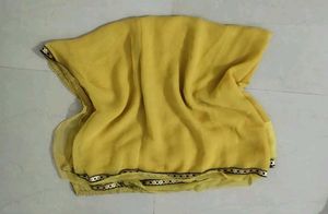 Vibrant Yellow Saree