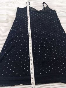 Black Polka Dot Slip Dress