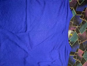 Blue T-Shirt with Drinks Print