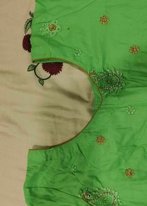 plus size Lime Green Embroidered Suit Set