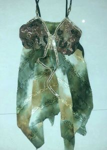 💚🤎 Luxe Handcrafted Party Top — Y2K 🤎💚