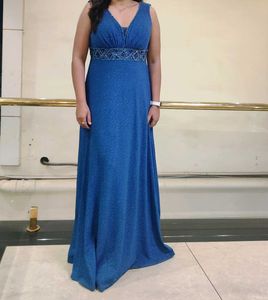 Elegant Teal colour Embellished Gown