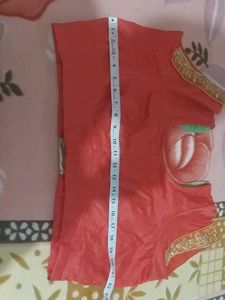 red and  pink double tonned saree