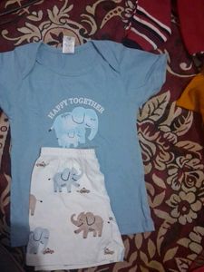 Cute Elephant Baby Romper Set