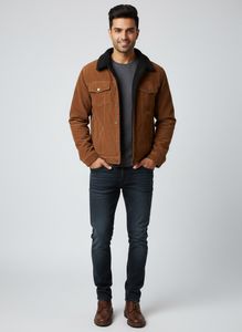 Corduroy Jacket with Sherpa Lining