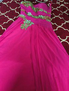 Stunning Magenta embellished gown
