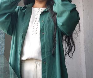 Oversized Green Button-Down Shirt