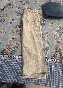 Washed Out Wide Leg Jeans