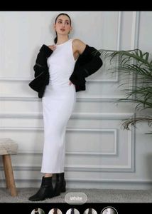 Sleek White Maxi Dress