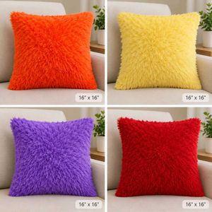 Vibrant Plush Square cushion cover