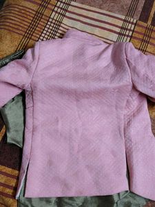 Pink Brocade Ethnic Jacket