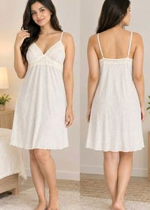 M&S Cozy Lace Trim Nightgown