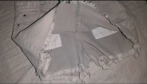 Gray Denim Shorts