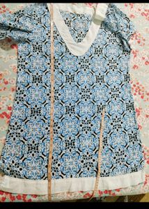 Blue Print Cotton Kurta soft material