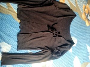 Cute Brown Cropped Cardigan