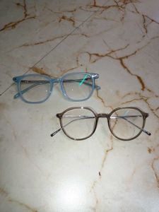 Stylish Blue & Brown Round Glasses
