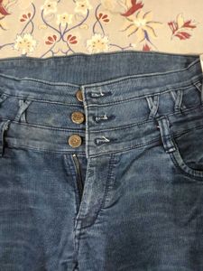 High Waisted Blue Denim Jeans
