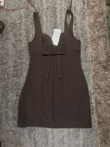Zara short elastic dress with bow