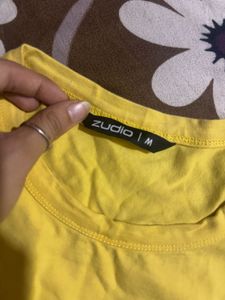 Yellow Boston '85 Crop Top