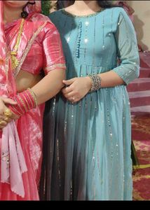Sequined Anarkali Gown