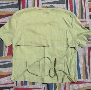 Ribbed Tie-Waist Top