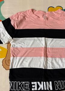 Nike Striped Crop T-Shirt