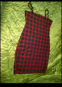 Red Plaid Mini Dress