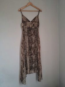 Snake Print Midi Dress