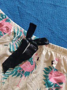 Cute Flamingo Print Pajama Shorts