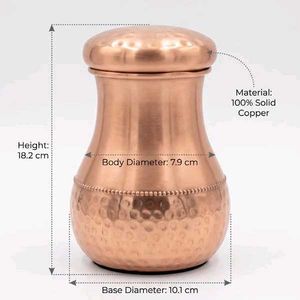 Copper Water Carafe with Cup
