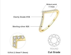 American diamond 1 gram Gold plated Sparkling V-Sh