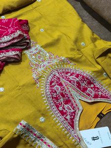 Embroidered Kurta with Dupatta
