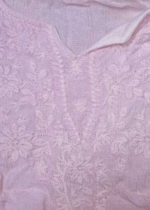 Pink Embroidered Tunic Top for women (XL) size