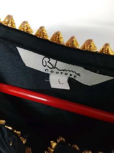 Elegant Black Angrakha Kurta