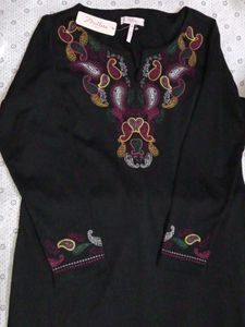 Stylish Black Embroidered Top