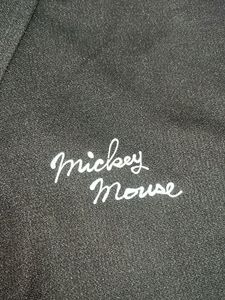 Black Mickey Mouse Graphic Collared Shirt