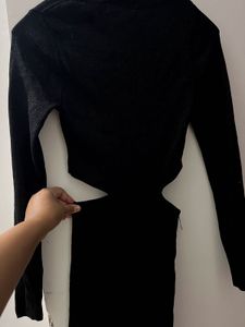 Black Cutout Midi Dress