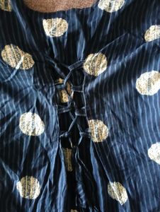 Corset back kurti with bell sleeves