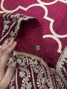 Elegant Embroidered Maroon Gown in m or l size