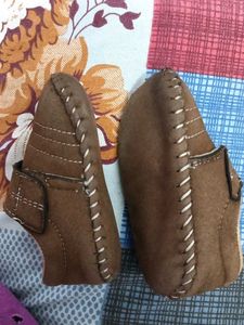 Cute Baby Brown Star Booties